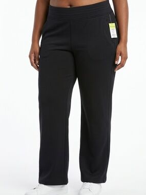 NWT • TEK GEAR • Ultrasoft Fleece Black Wide Leg Pants XXL NWT Cozy Stretch